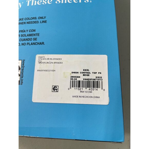 Silk Impressions Pantyhose Size XXXL Control Top High Waist 4 Pair 20 Denier NEW - Picture 4 of 7